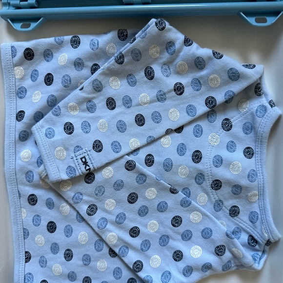 DKNY Other - DKNY BABY 6-9 months Boys blue long sleeve quilted snap up outerwear